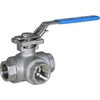 3-Way ball valve Type: 7760 Stainless steel/RPTFE/FPM (FKM) Reduced bore L-bore Handle 1000 PSI WOG Internal thread (BSPP) 1/4" (8)